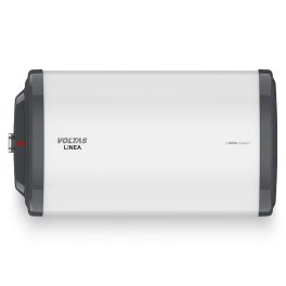 Voltas Linea, 10 Liter Horizontal Storage Water Heater with 100% Copper Heating Element and 8 Bar Pressure, White