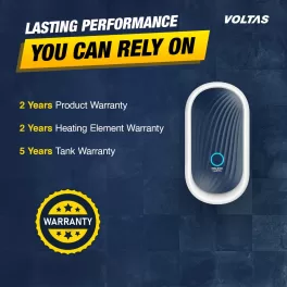 Voltas Marvel, 3 Liter Instant Water Heater with 100% Copper Element and 6.5 Bar Pressure, Blue/Black