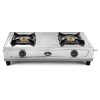 Sunflame Shakti DX, 2 Burner Stainless Steel Gas Stove, Durable Forged Brass Burners, Sturdy Pan Support, 5-Year Coverage on Burners, SS Body & Valve, Stainless Steel