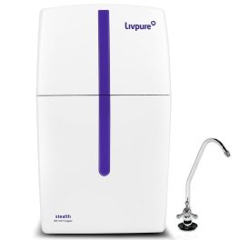 Livpure Stealth Under Counter Water Purifier, RO+UV 6 Stage Purification Technology, 7L Storage Tank, Sleek & Compact Design, White