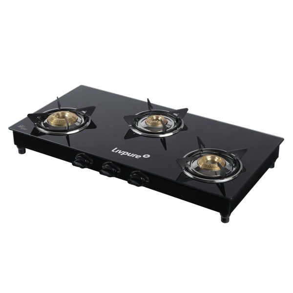 LIVPURE NEBULA-3B GAS COOKTOP 3 BURNER
