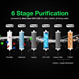AO Smith U2 Pro Plus, Under the Sink UV Water Purifier with 6 stage purification, Goose neck Faucet and 1 Year Warranty, White