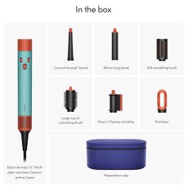 Dyson Airwrap, Hair Multi-styler and dryer with 3 Speed and 3 Heat Setting, Enhanced Coanda Airflow, Bluetooth and six attachments, Ceramic Platina