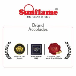 Sunflame Shakti DX, 2 Burner Stainless Steel Gas Stove, Durable Forged Brass Burners, Sturdy Pan Support, 5-Year Coverage on Burners, SS Body & Valve, Stainless Steel