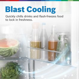 Bosch 269L 2 Star Inverter Frost free Double Door Refrigerator [CTN29K22NI], Black Pearl