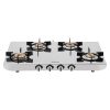 Sunflame SSH 2M, 4 Burner Stainless Steel Gas Stove, High Gloss Mirror-Finish Design, Durable Forged Brass Burners, Sturdy Pan Support, 5-Year Coverage on Burners, SS Body & Valve, Silver