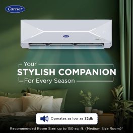 Carrier XPERT LUMO Fxi, 1 Ton 3 Star 6 in 1 Convertible Inverter Split Smart AC with Wi-Fi Supported, Copper Condenser, White