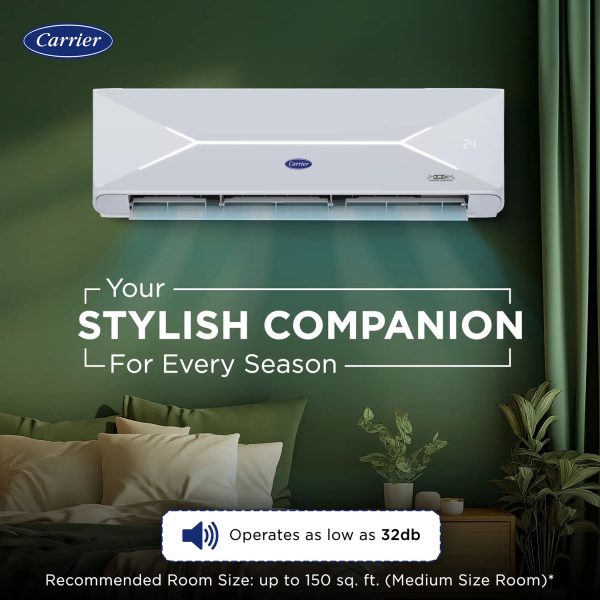 Carrier XPERT LUMO Fxi, 1 Ton 3 Star 6 in 1 Convertible Inverter Split Smart AC with Wi-Fi Supported, Copper Condenser, White