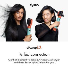 Dyson Airwrap, Hair Multi-styler and dryer with 3 Speed and 3 Heat Setting, Enhanced Coanda Airflow, Bluetooth and six attachments, Ceramic Platina
