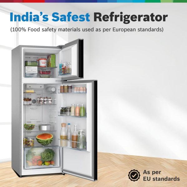 Bosch 269L 2 Star Inverter Frost free Double Door Refrigerator [CTN29K22NI], Black Pearl