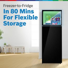Bosch 269L 2 Star Inverter Frost free Double Door Refrigerator [CTN29K22NI], Black Pearl