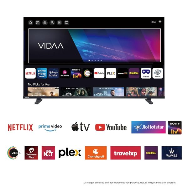 TOSHIBA 40V35RP, 100 cm (40 inches) V Series Full HD Smart LED TV, Bezel Less Design With REGZA Engine, Dual Band Wifi, Dolby Audio , Black