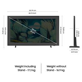 SAMSUNG QA55LS03FAAUL, The Frame Series 138 cm 55 inch QLED 4K Ultra HD Tizen TV with Built-in Alexa Voice Assistant, Black