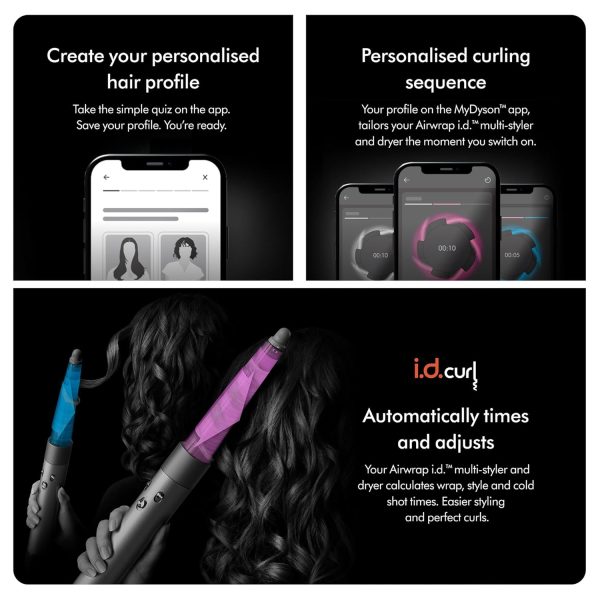 Dyson Airwrap, Hair Multi-styler and dryer with 3 Speed and 3 Heat Setting, Enhanced Coanda Airflow, Bluetooth and six attachments, Ceramic Platina