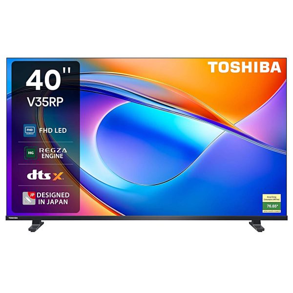 TOSHIBA 40V35RP, 100 cm (40 inches) V Series Full HD Smart LED TV, Bezel Less Design With REGZA Engine, Dual Band Wifi, Dolby Audio , Black