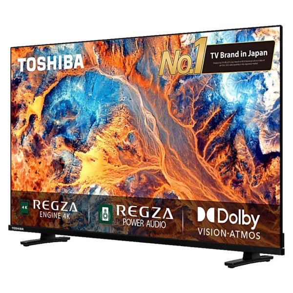 TOSHIBA 55C380RP, 139cm (55 inches) C Series 4K Ultra HD Smart LED TV, Bezel Less Design With REGZA Engine 4K, AI Picture Optimizer, AI 4K Upscaling, Wifi, Dolby Atmos, Black