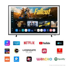 SAMSUNG QA55LS03FAAUL, The Frame Series 138 cm 55 inch QLED 4K Ultra HD Tizen TV with Built-in Alexa Voice Assistant, Black