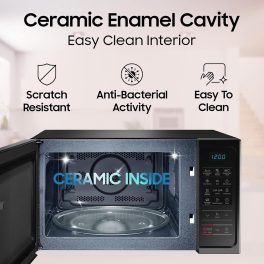 Samsung MC28A5013AK/TL, 28 Litre Convection Microwave Oven with Curd Making, Defrost (Power Mode), 10 Year warranty, Black