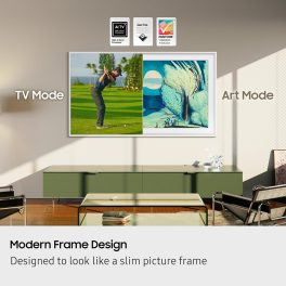SAMSUNG QA55LS03FAAUL, The Frame Series 138 cm 55 inch QLED 4K Ultra HD Tizen TV with Built-in Alexa Voice Assistant, Black