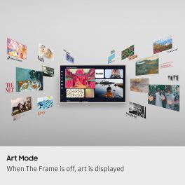 SAMSUNG QA55LS03FAAUL, The Frame Series 138 cm 55 inch QLED 4K Ultra HD Tizen TV with Built-in Alexa Voice Assistant, Black