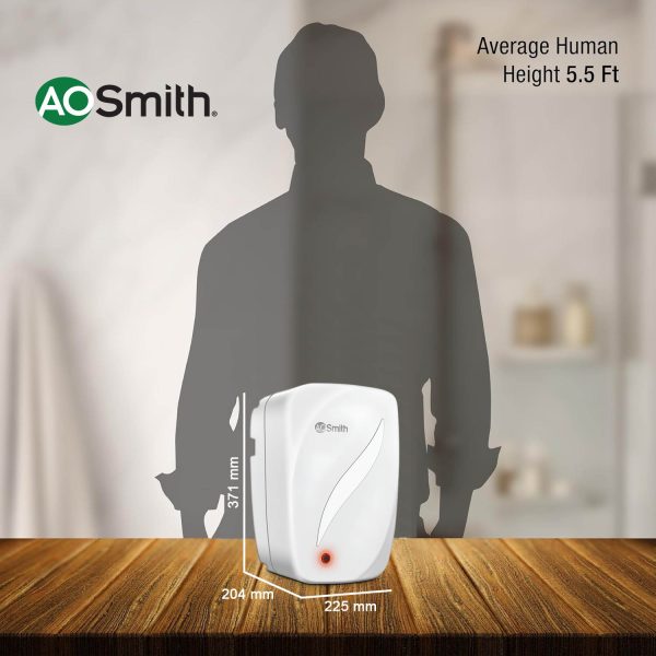 AO Smith Fast-on, 5 Litre Instant Water Heater with 6.5 Bar Pressure and 5 Year Tank Warranty, White
