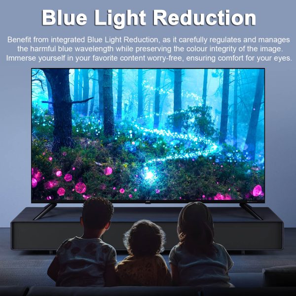 Acer AR43UDGGR2851AD, 108cm (43 inches) G Plus Series 4K Ultra HD LED Smart Google TV, Frameless Design, Super Brightness, HDR10+, Dolby Atmos, Eye Care protect, Black