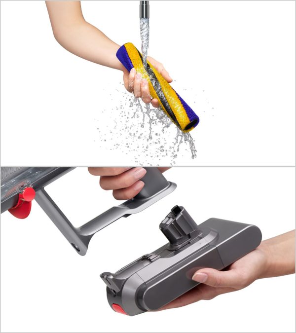 Dyson V15Absolute, Cord Less Vacuum Cleaner with LCD Screen, Up-To 60 Minutes Run Time, Transforms into handheld and no-touch bin emptying, Yellow
