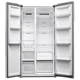Haier HES-690GK, 596 Litre 3 Star Side-by-Side Refrigerator with 100% Convertible Fridge Space and Expert Inverter Technology, Graphite Black