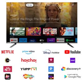 TOSHIBA 43E350RP, 108cm (43 inches) 4K Ultra HD LED Smart Google TV, Bezel Less Design With REGZA ZR Engine, AI Picture Optimizer, AI 4K Upscaling, Wifi, Dolby Atmos, 30W Powerful Sound, HDR 10, Silver