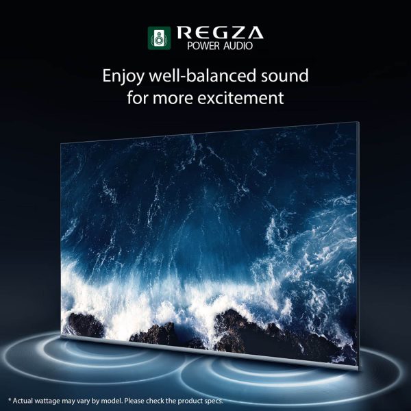 TOSHIBA 55C380RP, 139cm (55 inches) C Series 4K Ultra HD Smart LED TV, Bezel Less Design With REGZA Engine 4K, AI Picture Optimizer, AI 4K Upscaling, Wifi, Dolby Atmos, Black