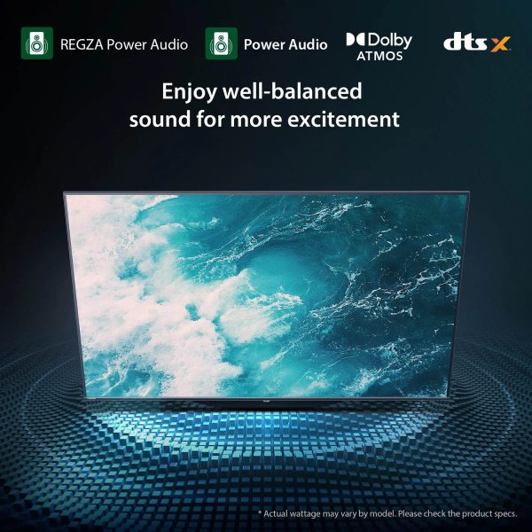 TOSHIBA 43E350RP, 108cm (43 inches) 4K Ultra HD LED Smart Google TV, Bezel Less Design With REGZA ZR Engine, AI Picture Optimizer, AI 4K Upscaling, Wifi, Dolby Atmos, 30W Powerful Sound, HDR 10, Silver