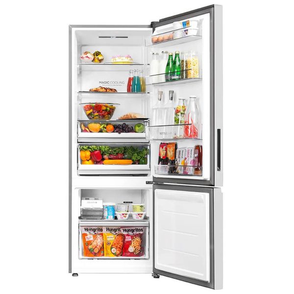 Haier HRB-3753PMG-P, 325 Litres 3 Star 14-in-1 Convertible Triple Inverter & Dual Fan Technology, with Display Frost Free Double Door Bottom Mount Refrigerator, Mirror Glass