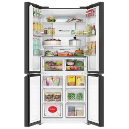 Haier HRB-600MGU1, 520 L 3 Star, Lumiere Series Wi-Fi enabled 4-Door Side by Side frost free Refrigerator with 85% Convertible Fridge & Expert Inverter Technology, Colourful Display Panel, Mirror Glass