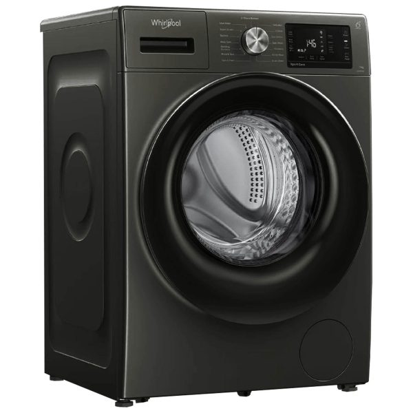 Whirlpool XS7512BWME, Xpert Care 7.5 kg 1200 RPM 5 Star Inverter Fully-Automatic Front Load Washing Machine with Ozone Air Refresh Technology & Built-in-Heater and Steam Wash, Midnight Grey