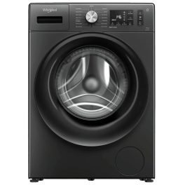 Whirlpool XS7512BWME, Xpert Care 7.5 kg 1200 RPM 5 Star Inverter Fully-Automatic Front Load Washing Machine with Ozone Air Refresh Technology & Built-in-Heater and Steam Wash, Midnight Grey