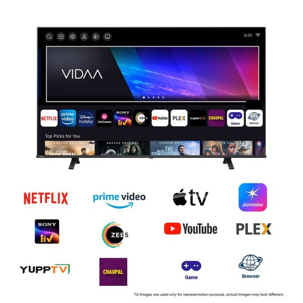 TOSHIBA 55C380RP, 139cm (55 inches) C Series 4K Ultra HD Smart LED TV, Bezel Less Design With REGZA Engine 4K, AI Picture Optimizer, AI 4K Upscaling, Wifi, Dolby Atmos, Black