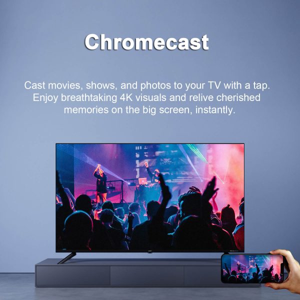 Acer AR55GT2851UDFL, 139cm (55 inches) G Plus Series 4K Ultra HD LED Smart Google TV, Frameless Design, Super Brightness, HDR10+, Dolby Atmos, Eye Care protect, Black