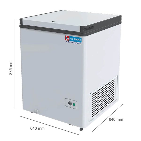 Icemake IHT175 SD, 100 Litre Convertible Single door Deep Freezer with Auto Defrest and 4 year Compressor Warranty, White