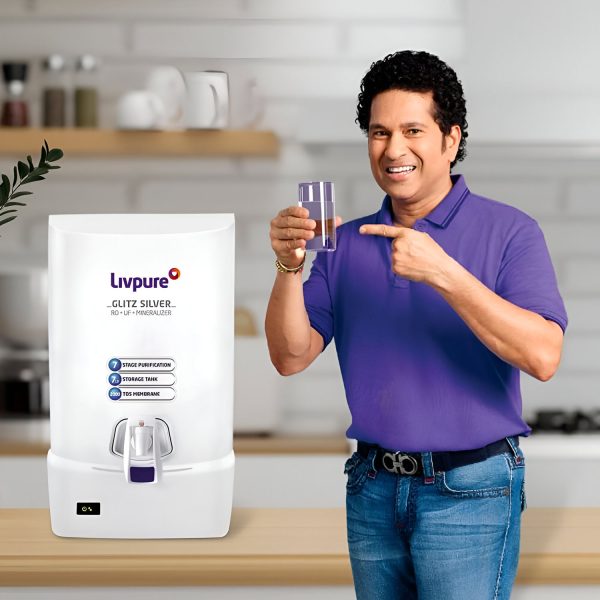 Livpure Glitz Silver, RO+UF+Mineralizer Water Purifier with 7 Litre Storage and 7 Stage of Purification, White
