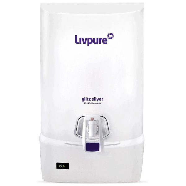 Livpure Glitz Silver, RO+UF+Mineralizer Water Purifier with 7 Litre Storage and 7 Stage of Purification, White
