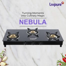 LIVPURE NEBULA-3B GAS COOKTOP 3 BURNER