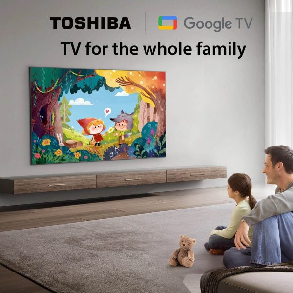 TOSHIBA 43E38RP, 108cm (43 inch) QLED Full HD Smart Google TV 2025 Edition with 30W Powerful Sound, Dolby Audio, Apple Airplay, Quantum Dot Colour, Bezel Less Design, Super Bright Panel, Silver