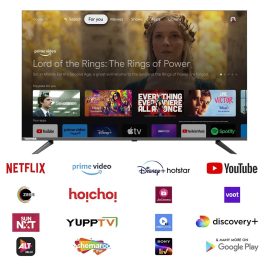 TOSHIBA 43E38RP, 108cm (43 inch) QLED Full HD Smart Google TV 2025 Edition with 30W Powerful Sound, Dolby Audio, Apple Airplay, Quantum Dot Colour, Bezel Less Design, Super Bright Panel, Silver