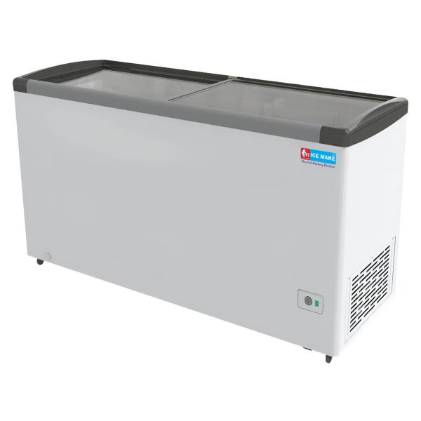 Icemake IGT450, 2 In 1 Convertible 400 Litre Glass Top Double Door Deep Freezer With Manual Defrost, White