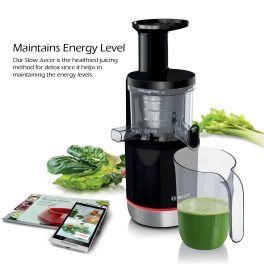Bosch Lifestyle 150-Watt Cold Press Slow Juicer, Gentle squeezing technology, Black, MESM731M