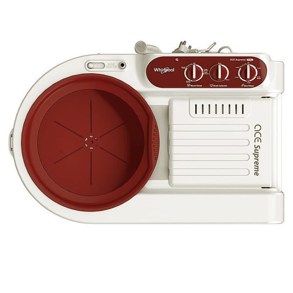 Whirlpool 7.5 Kg 5 Star Ace Supreme Semi-Automatic Top Loading Washing Machine, Fast Drying, Coral Red, ACE 7.5 SUPREME PLUS