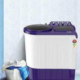 Whirlpool 8 kg 5 Star Semi-Automatic Top Loading Washing Machine with Extra Soak time Technology, Coral Purple, ACE SUPER SOAK