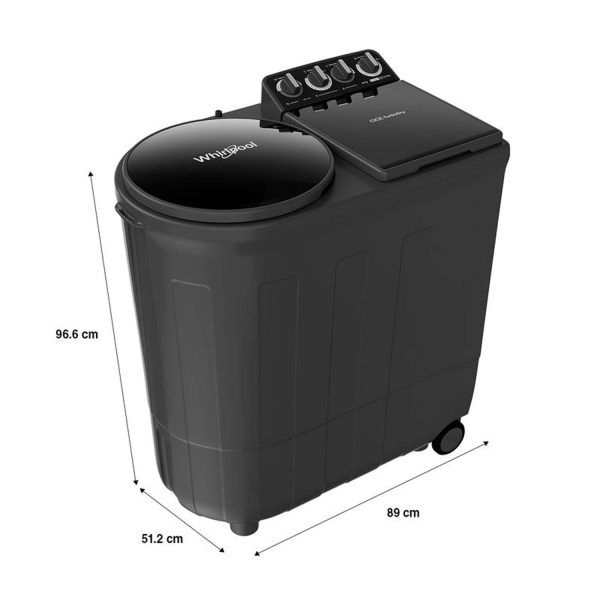 Whirlpool 8.5KG 5 Star Semi-Automatic Washing Machine with Turbo Lint Filter and Faster Drying, Grey Dazzle, Ace Turbo Dry Xtraa