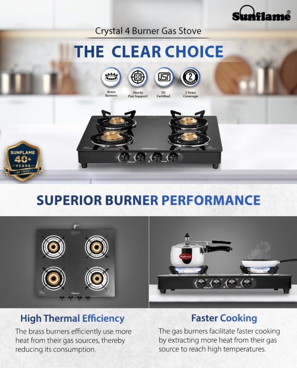 Sunflame ,LPG Stove GT Jumbo 4B DJ