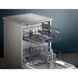 Siemens iQ500 Drive Motor, 14 Place Settings Free-Standing Dishwasher, Vario Speed Plus, Anti-Fingerprint, Brushed Steel, SN25II00KI